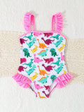 TRAJES DE BAÑO DE NIÑA DE DINOSAURIO