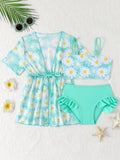 TRAJE DE BAÑO DE NIÑA CON ESTAMPADO DE MARGARITA