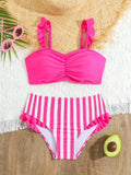 TRAJE DE BAÑO DE NIÑA COLOR ROSADO