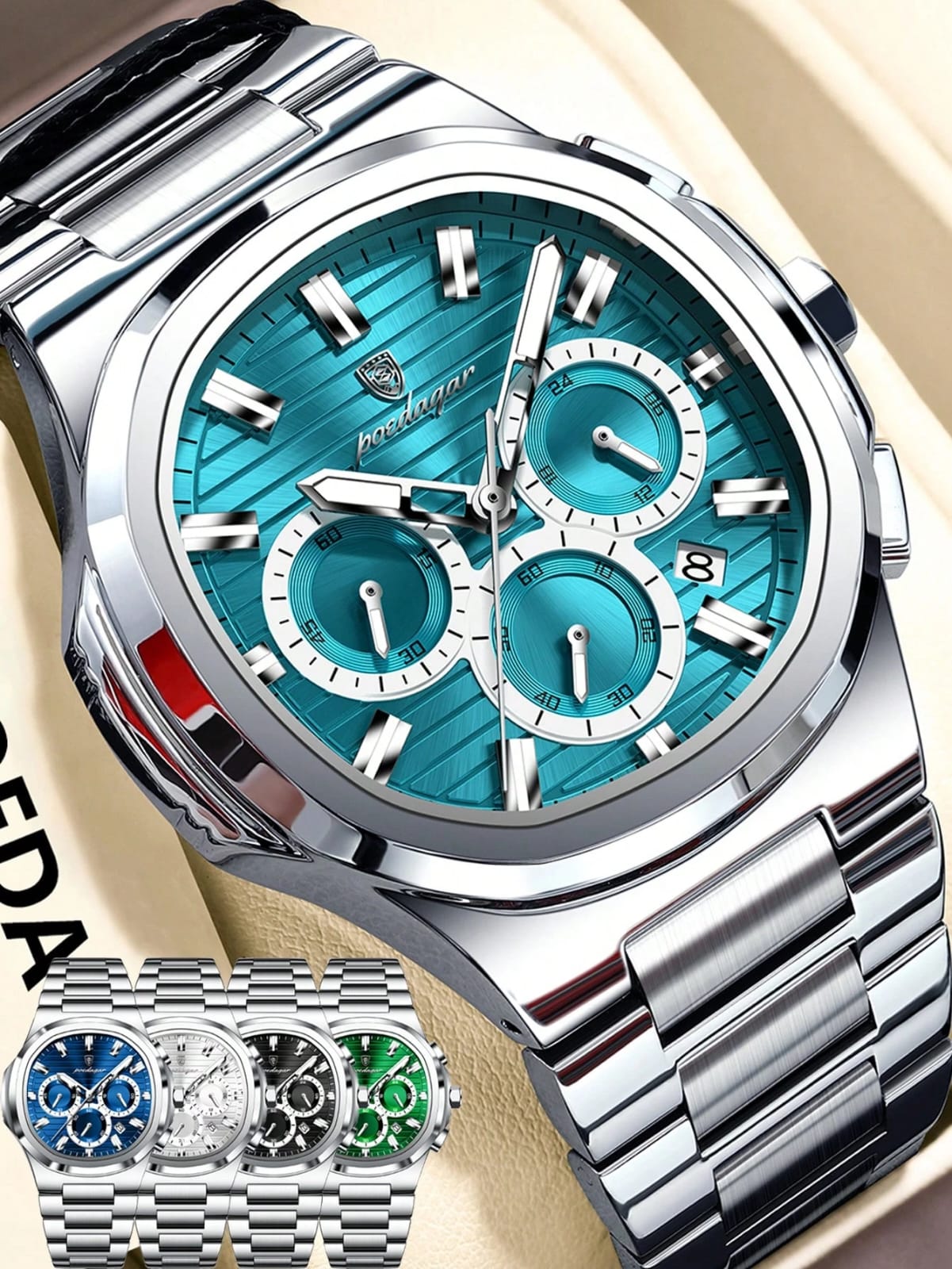 RELOJ ACERO INOXIBABLE PARA CABALLERO