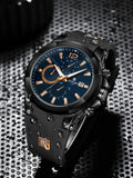 RELOJ NEGRO ACERO INOXIBABLE PARA CABALLERO