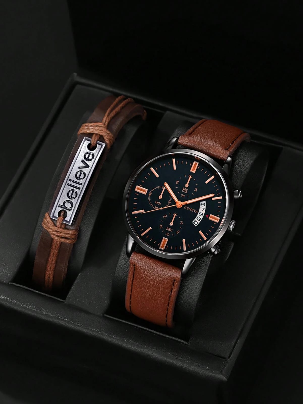 SET PULSERA Y RELOJ DE HOMBRE