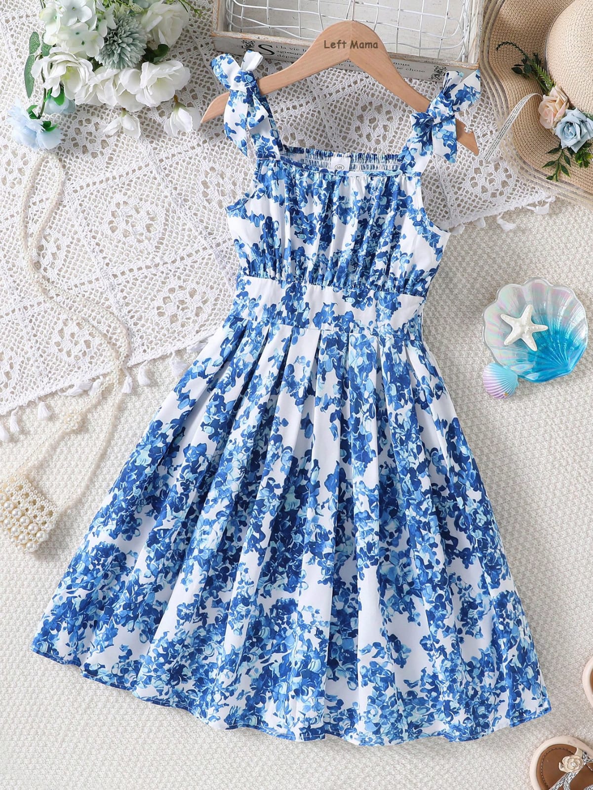 VESTIDO DE NIÑA COLOR AZUL