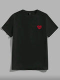 CAMISETA NEGRA CON CORAZÓN