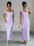 VESTIDO COLOR MORADO DE DAMA