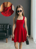 VESTIDO DE NIÑA COLOR ROJO