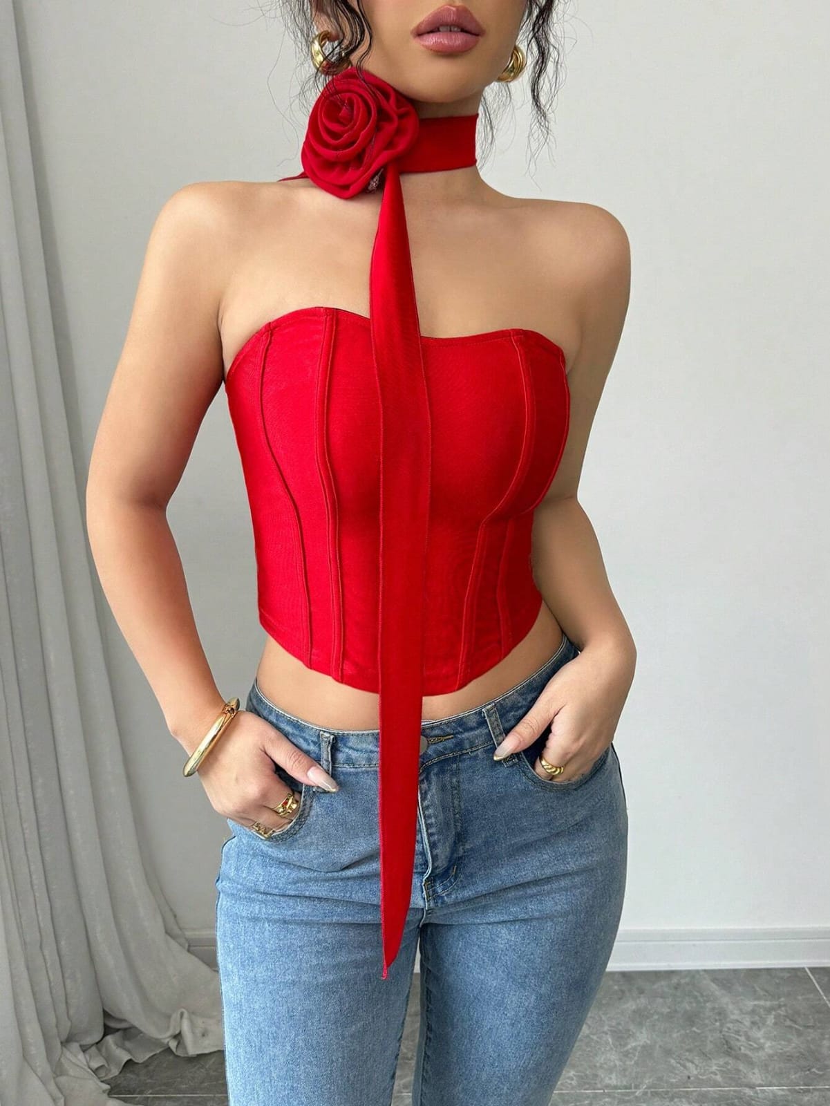 TOP COLOR ROJO