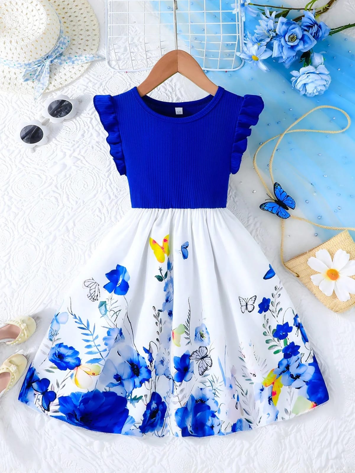 VESTIDO DE NIÑA COLOR AZUL