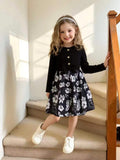 VESTIDO DE NIÑA CON ESTANPADO DE MARIPOSA