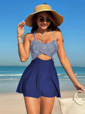 TRAJE DE BAÑO RAYADO AZUL