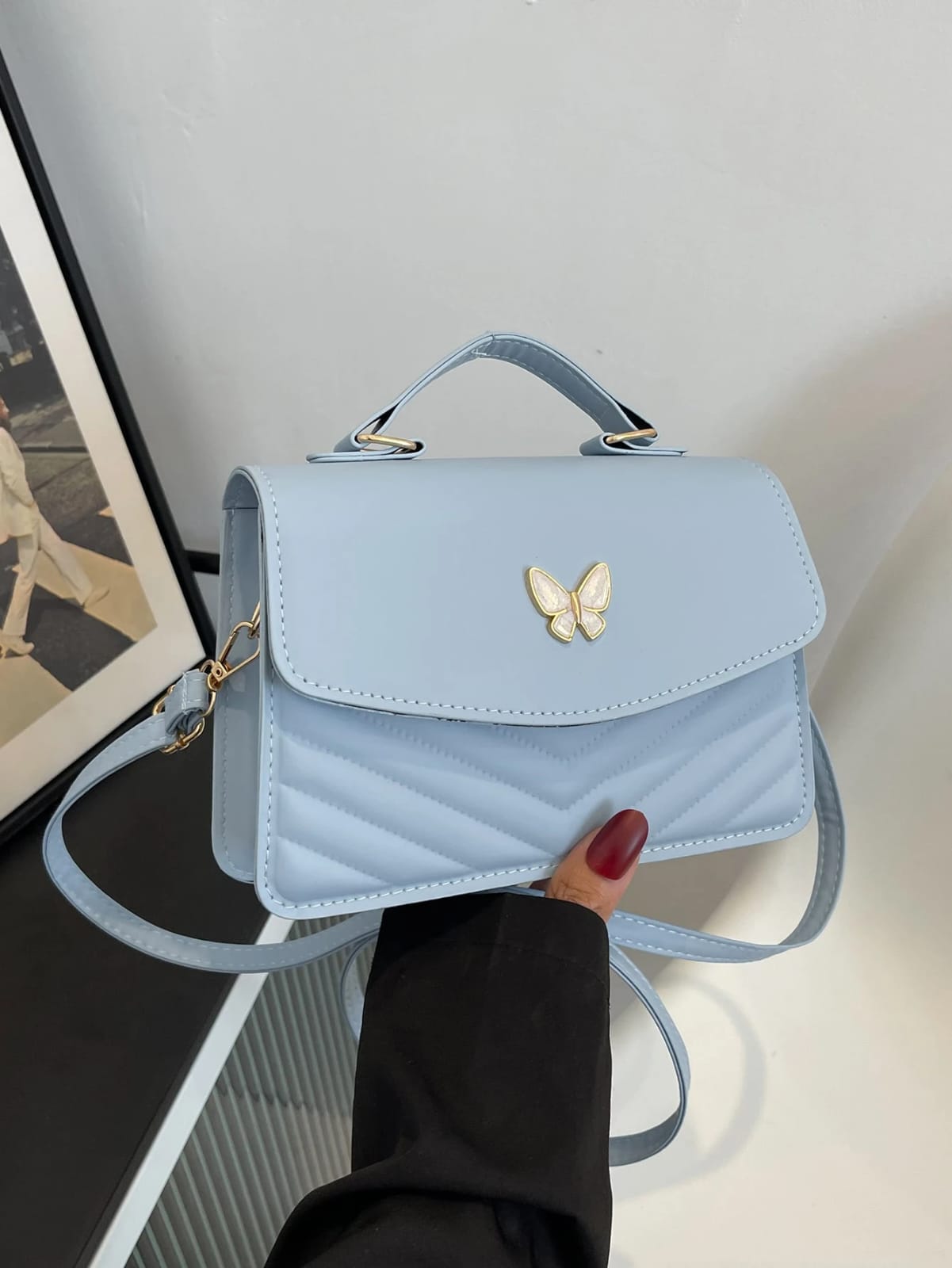 CARTERA COLOR CELESTE