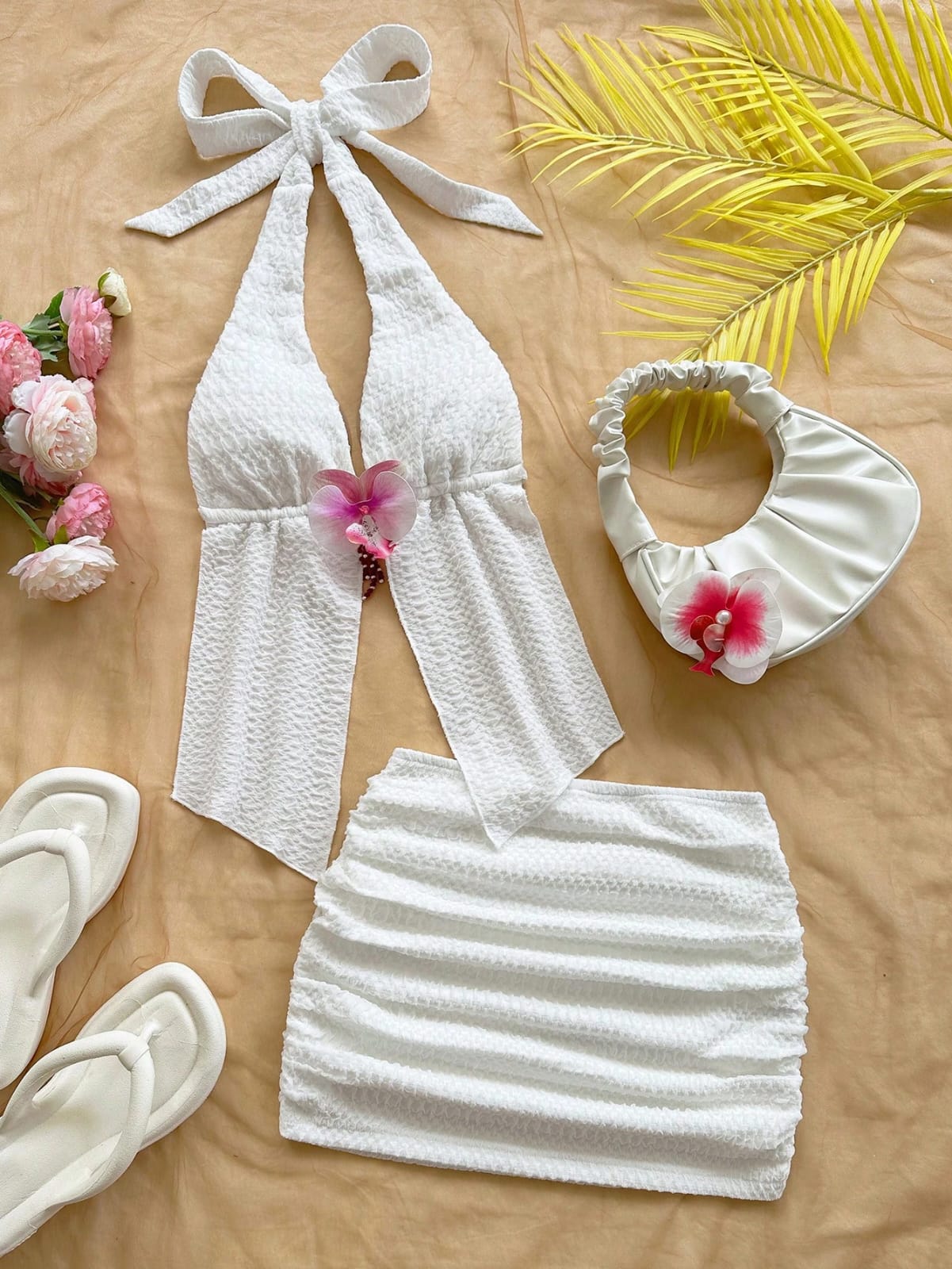 CONJUNTO TOP COLOR BLANCO