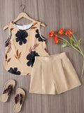 CONJUNTO DE SHORTS COLOR BEIGE