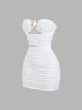VESTIDO CORTO COLOR BLANCO