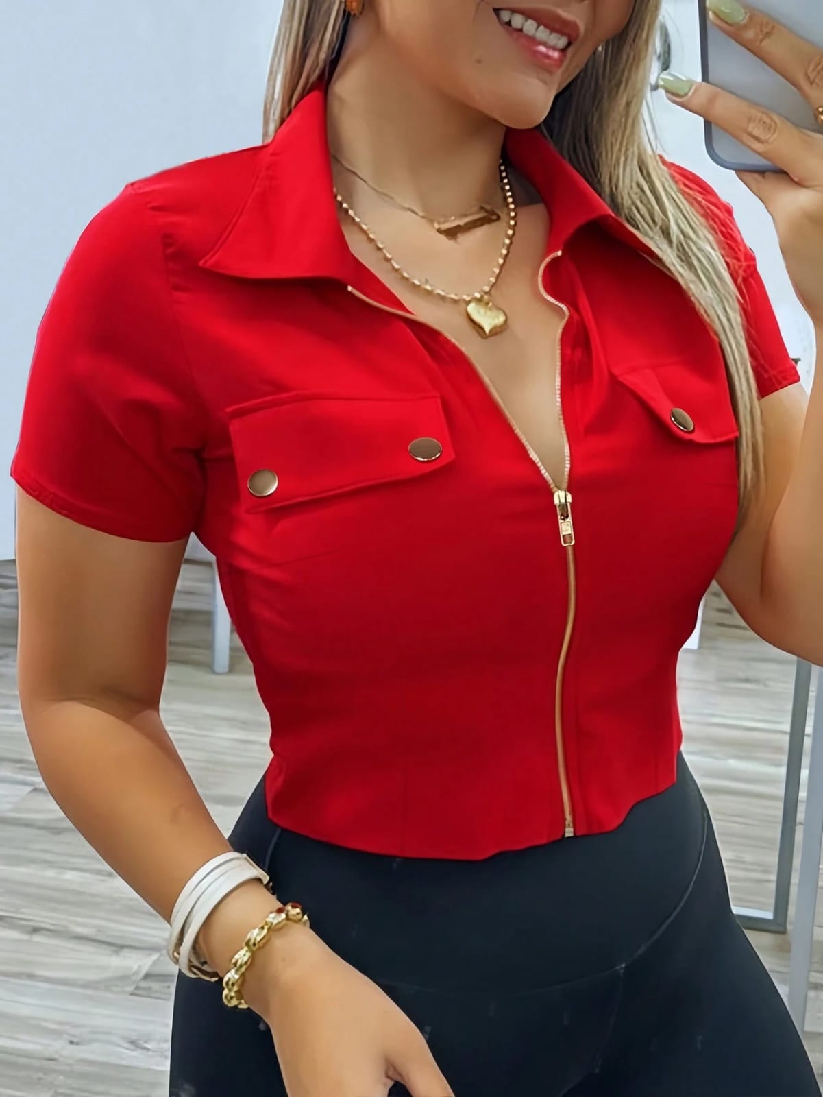 CAMISA TOP COLOR ROJO