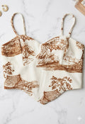 TOP COLOR BLANCO + CAFÉ