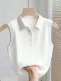 BLUSA DE MUJER SIN MANGAS CON BOTONES