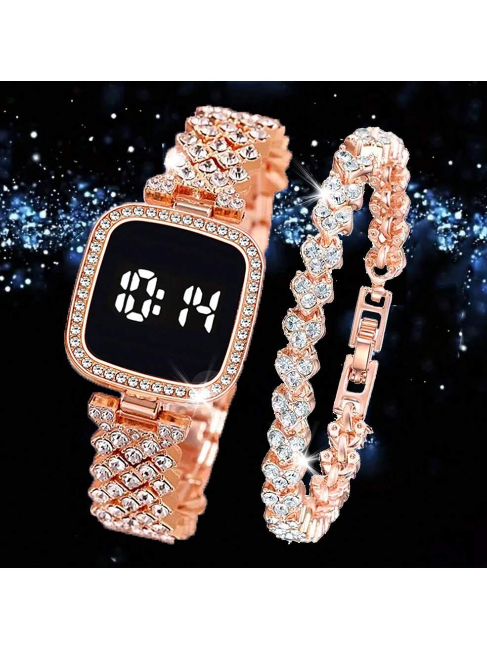 1 SET DE RELOJ DE MUJER Y PULSERA
