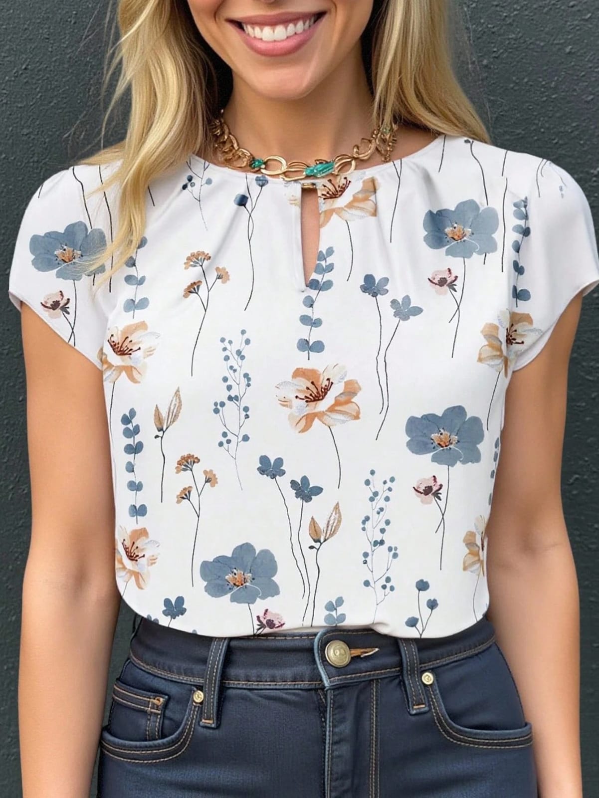 BLUSA DE MUJER CON ESTAMPADO FLORAL