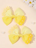 SET DE GANCHOS AMARILLOS PARA NIÑA