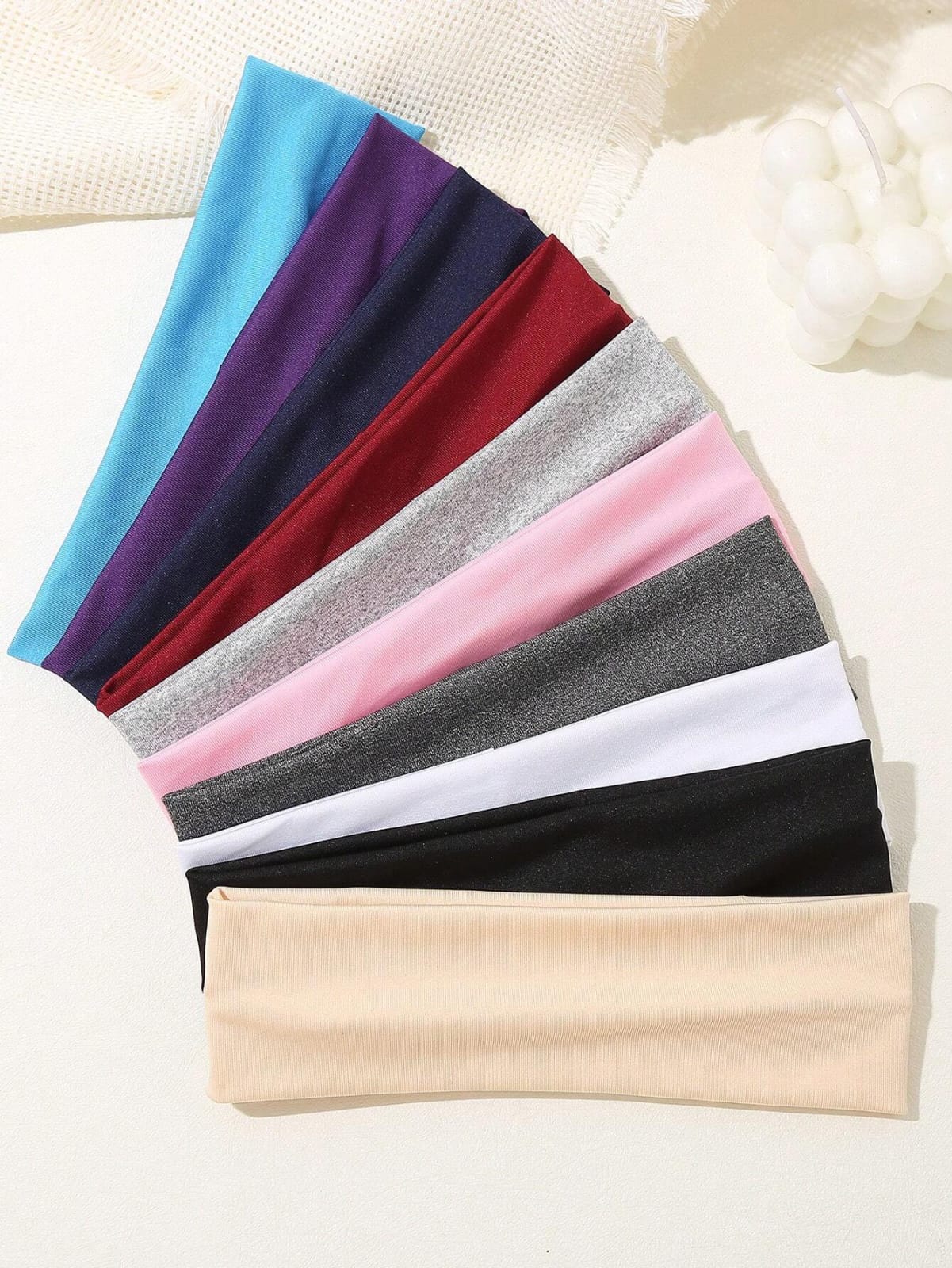 SET DE VINCHAS 10 PIEZAS DE MUJER