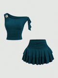 CONJUNTO DE FALDA Y TOP PARA MUJER