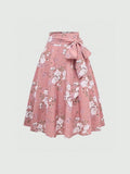 FALDA DE MUJER CON ESTAMPADO FLORAL