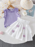 SET 2 PIEZAS DE NIÑA FALDA Y CAMISA
