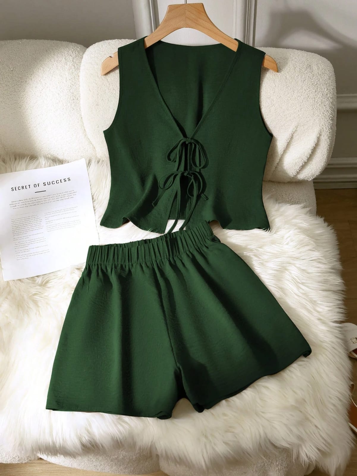 SET DE 2 PIEZAS DE MUJER CHORTS Y BLUSA