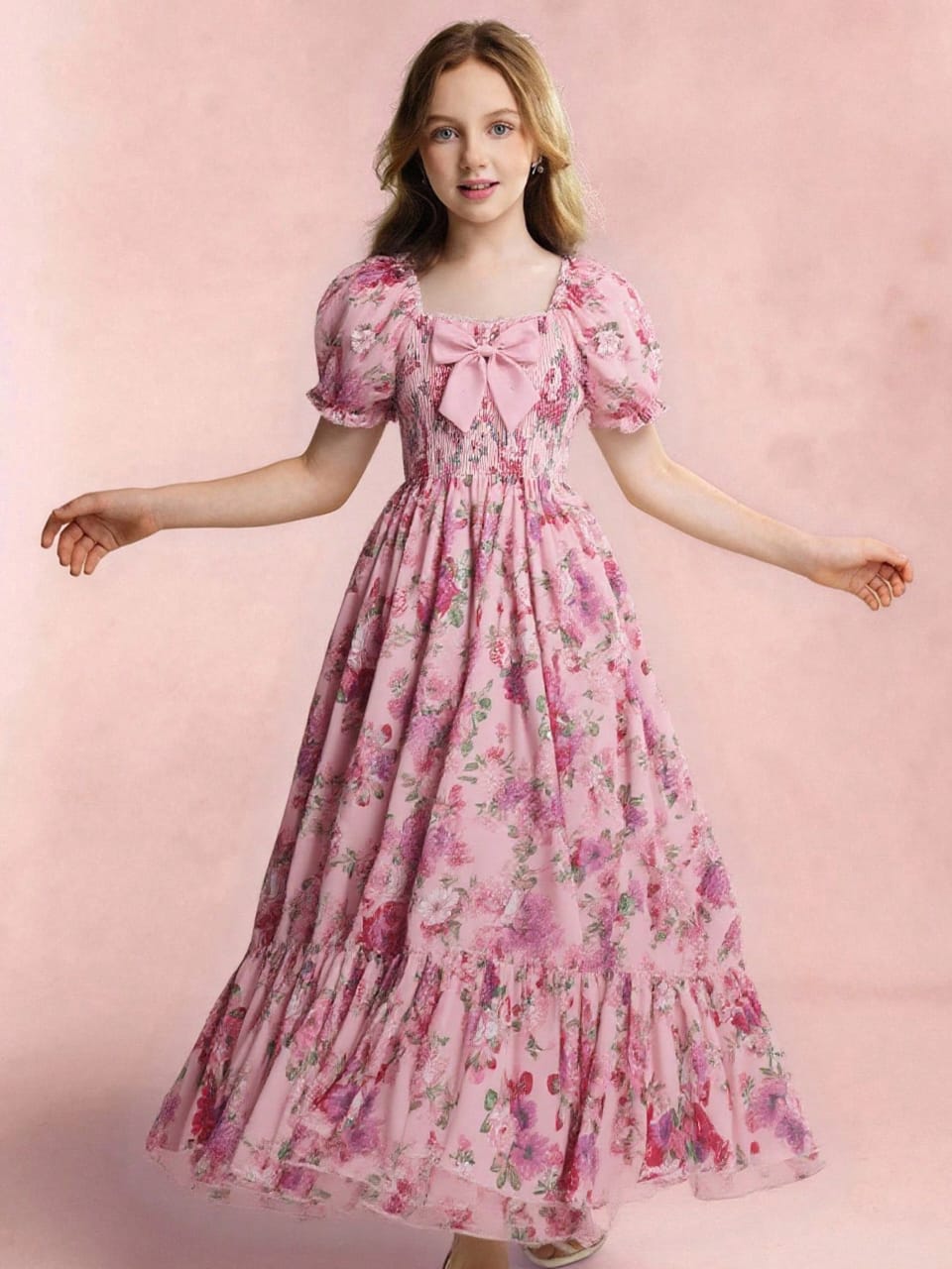 VESTIDO LARGO DE NIÑA