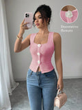 TOP DE MUJER DE TIRANTES CON ROSAS