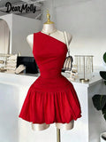 VESTIDO CORTO HOMBRO ASIMETRICO DEAR MOLLY