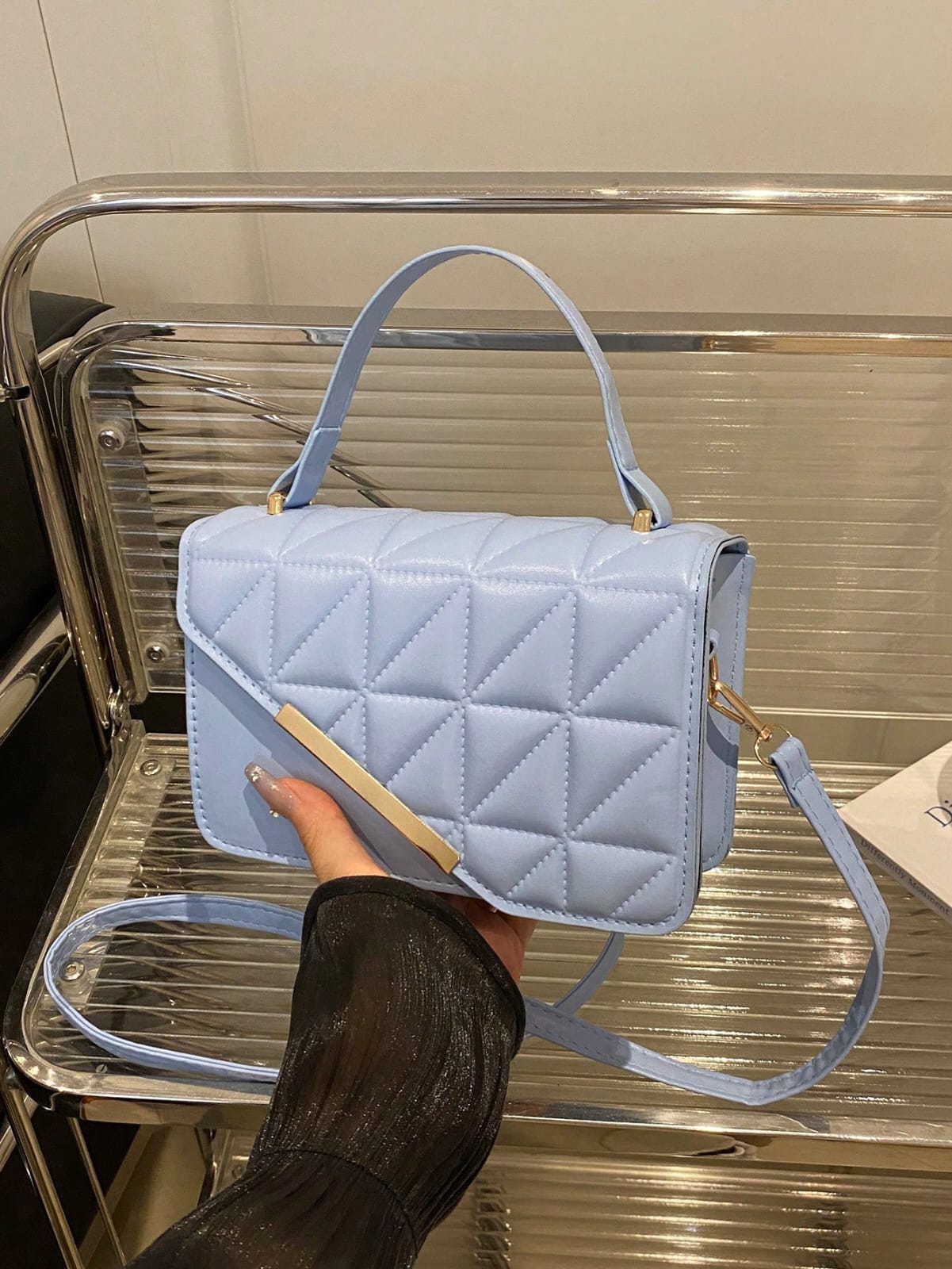 CARTERA COLOR CELESTE