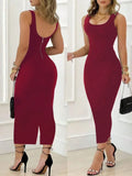 VESTIDO LARGO PEGADO DE MUJER