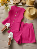 CONJUNTO ROSA DE SHORT DE MUJER