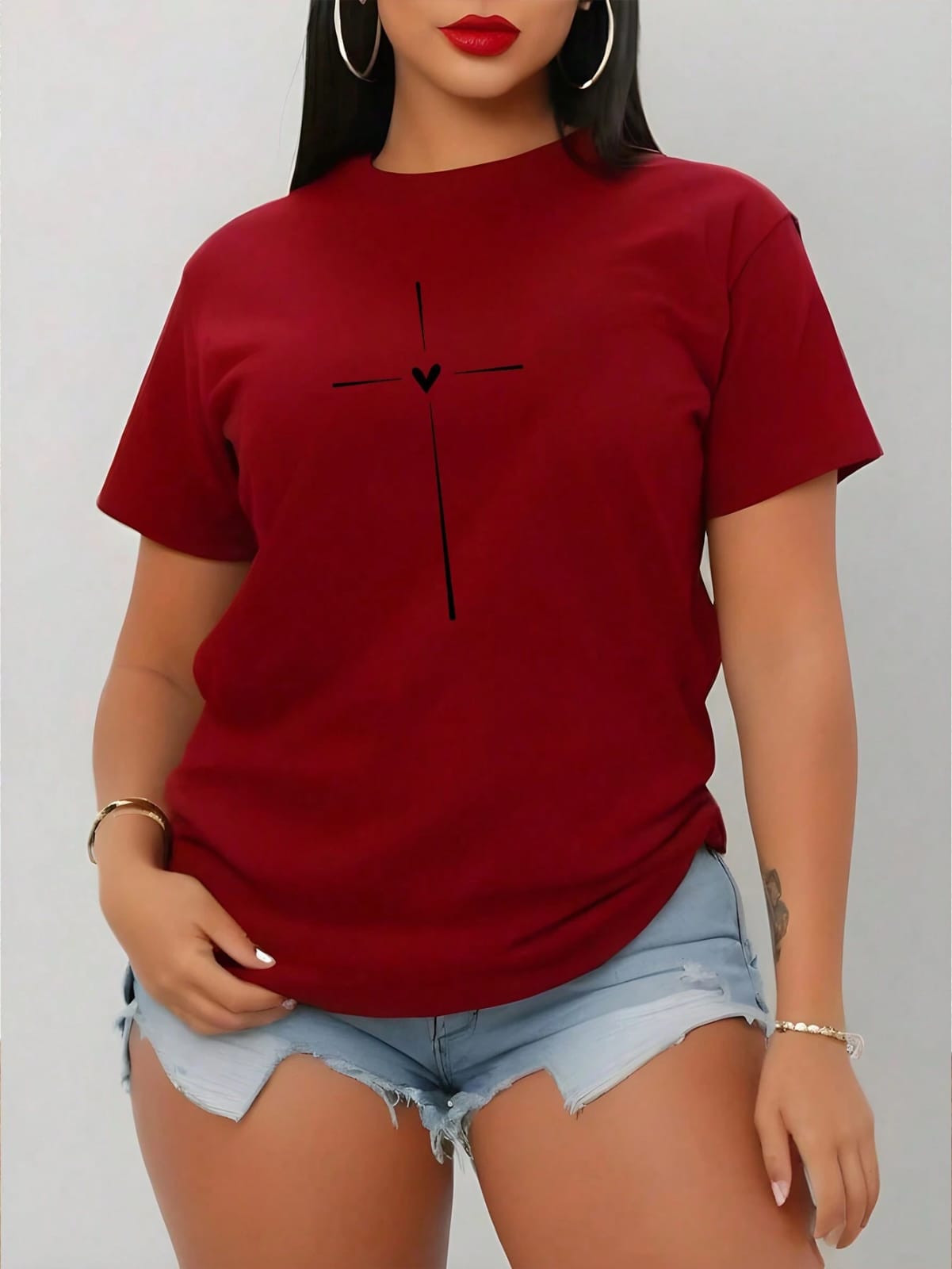 CAMISETA LARGA DE MUJER