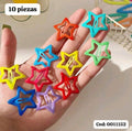 SET DE 10 PIEZAS DE GANCHITOS DE ESTRELLA