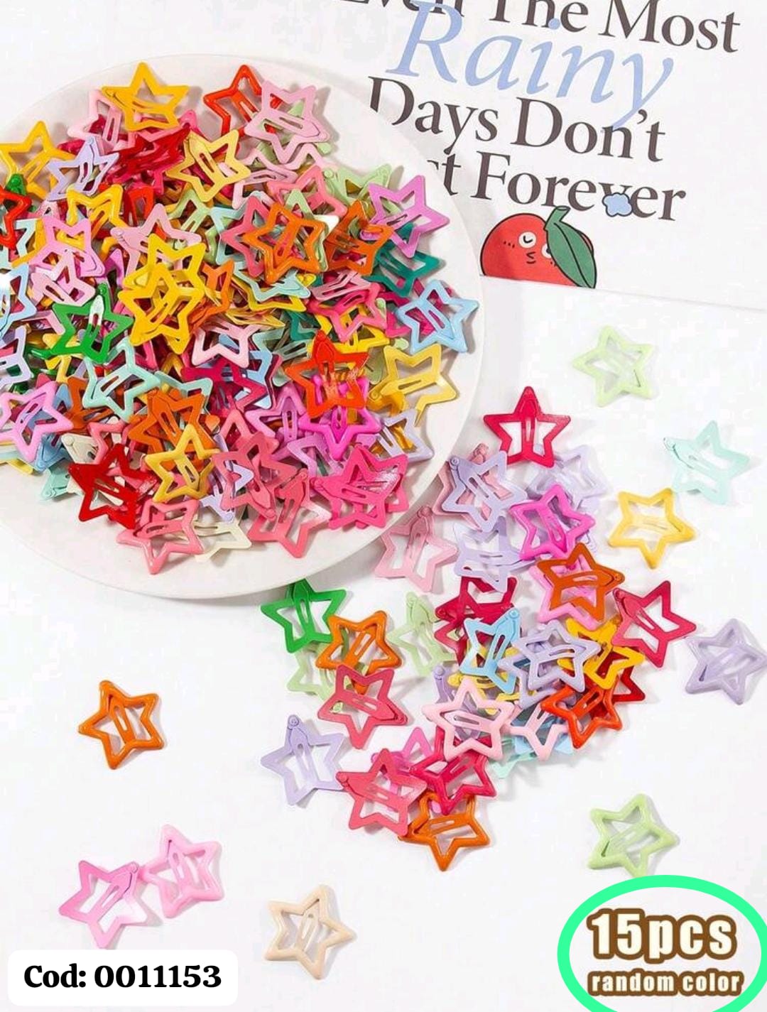 SET DE 15 PIEZAS DE GANCHITOS DE ESTRELLA