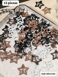 SET DE 15 PIEZAS DE GANCHITOS DE ESTRELLA