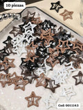 SET DE 10 PIEZAS DE GANCHITOS DE ESTRELLA