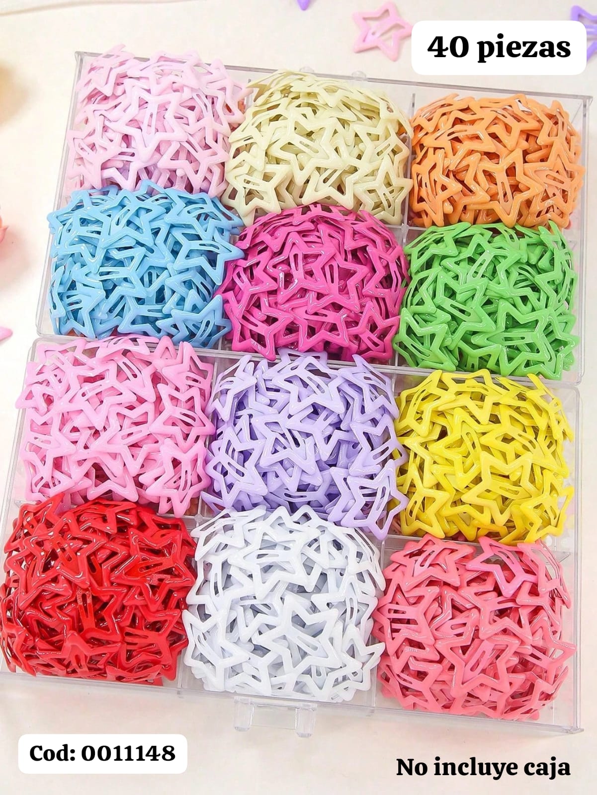 SET DE 40 PIEZAS DE GANCHITOS DE ESTRELLA