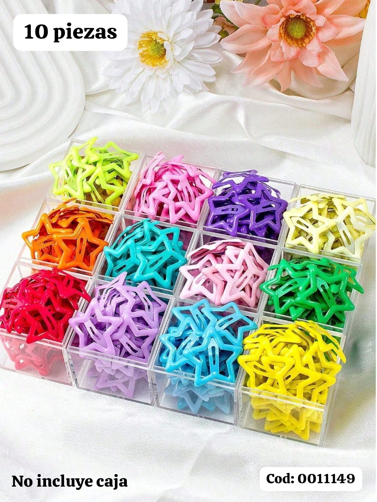 SET DE 10 PIEZAS DE GANCHITOS DE ESTRELLA