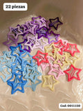 SET DE 22 PIEZAS DE GANCHITOS DE ESTRELLA