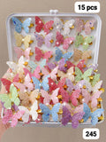 15 PIEZAS DE GANCHOS MARIPOSAS