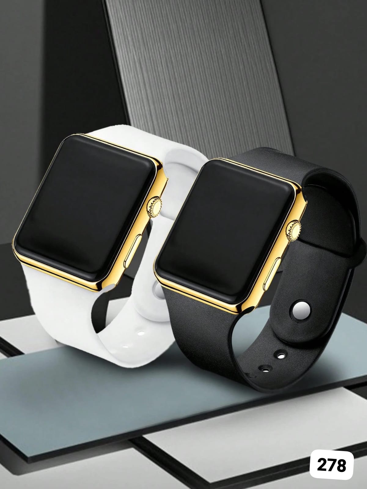 SET DE 2 RELOJ BLANCO Y NEGRO