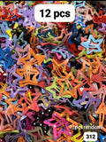 12 PIEZAS DE GANCHOS DE ESTRELLAS