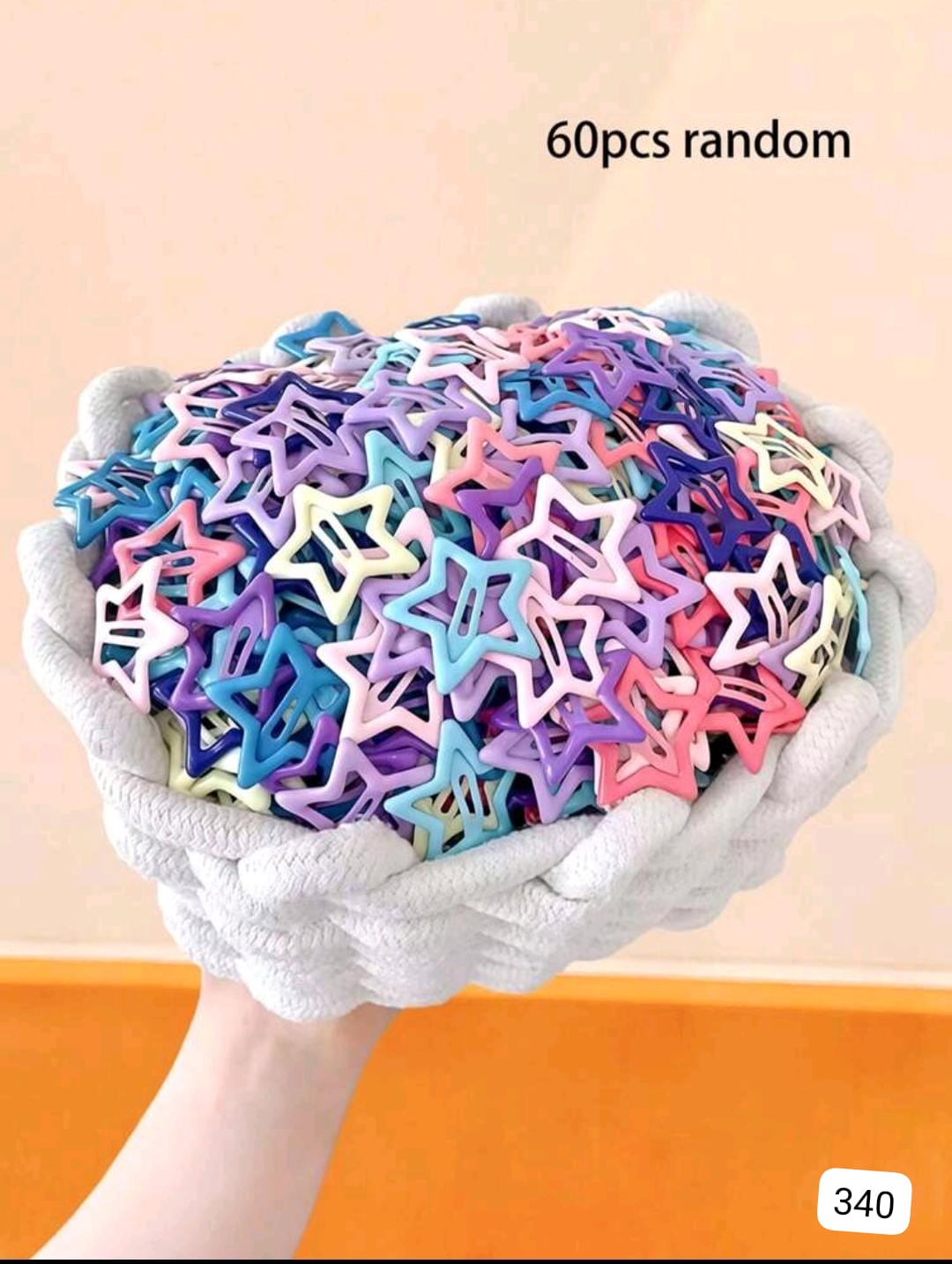60 PIEZAS DE GANCHITOS DE ESTRELLITAS