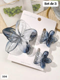 SET DE 3 GANCHOS DE FLOR
