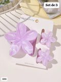 SET DE 3 GANCHOS DE FLOR