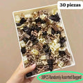 30 PIEZAS DE MINIGANCHITOS TONOS TIERRA